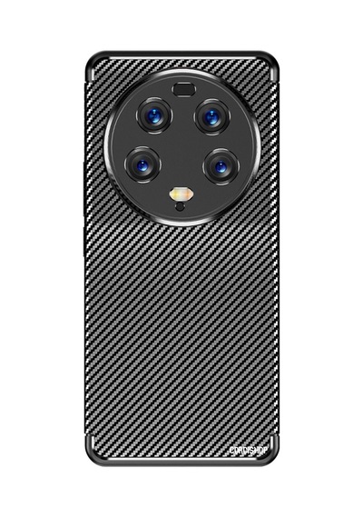 Xiaomi Mi 13 Ultra Kılıf Kamera Çıkıntılı Karbon Fiber Desenli Renk Atmaz Koruyucu Kapak Siyah