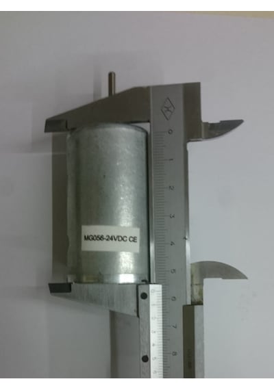 24V Dc 7500Rpm Uzun Milli Motor 37 MM Çap