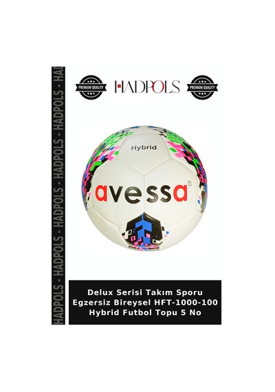 Delux Serisi Takım Sporu Egzersiz Bireysel Hft-1000-100 Hybrid Futbol Topu 5 No Çok Renkli