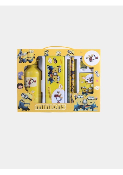 Minyonlar Kırtasiye Seti Hediye Kutusu Okul Malzemeleri Sanrio Minions Kırtasiye Seti 8 Parça Sarı