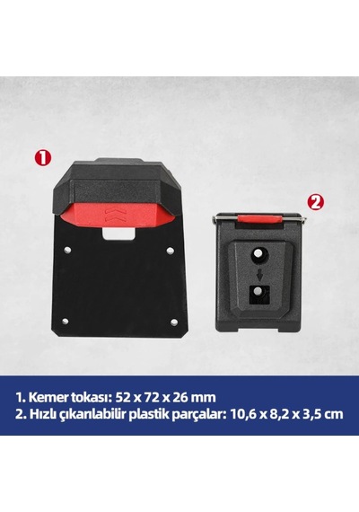 Workpro Wp281079 Smart Clip Bel Tipi Alet Çantası Hızlı Tak-çıkar Kemer Klipsi + Çanta Bağlantı Adap