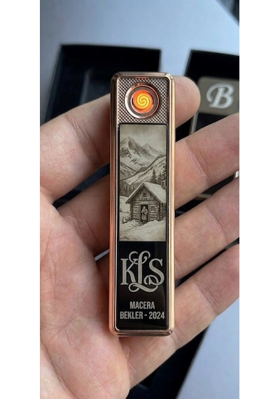 Kişiye Özel Fotoğraf Baskılı Usb Şarjlı Rezizdanslı Çakmak - Fotoğraflı & İsimli