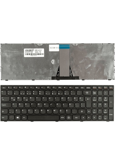 Lenovo Uyumlu ideaPad 300-17ISK 80QH0041TX Notebook Klavye (Siyah TR) ( Pars power ) Siyah Çerçeveli 401763