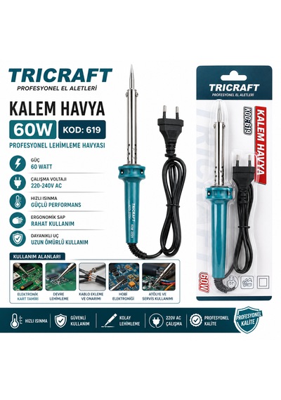 Kalem Havya Seti Lehim Pastası+lehim Teli+havya 60 W Kod :619