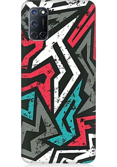 Oppo A72 Uyumlu Silikon Kılıf Grafiti Mozaik Desenler