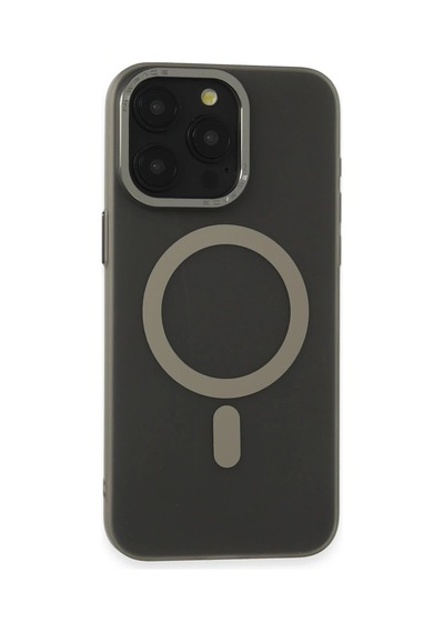 Aklow Akyoleticaret Apple iPhone Uyumlu 15 Pro Max Kılıf Lodos Magneticsafe Mat Kapak - Titan Gri