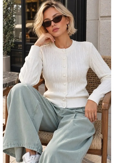 Park Karon Kadın Lüks Korspan Core-spun İplik Saç Örgü Bisiklet Yaka Triko Hırka 12551 Kemik Park Karon Kadın Lüks Korspan Core-spun İplik Saç Örgü Bisiklet Yaka Triko Hırka 12551 Kemik
