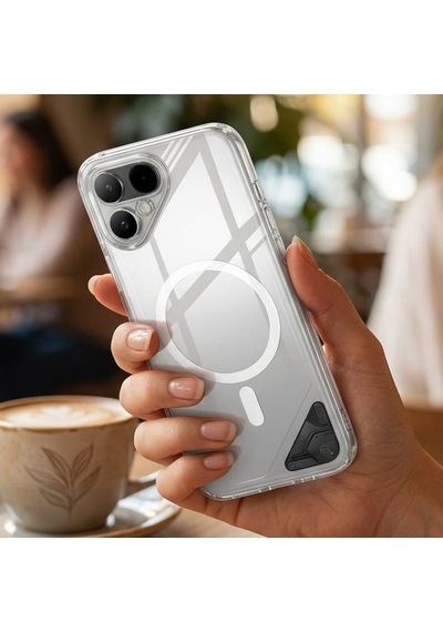 Caseonn Tecno Pova Curve 2 5g Kılıf Magsafe Özellikli Sararmaz Kristal Sert Kapak Şeffaf