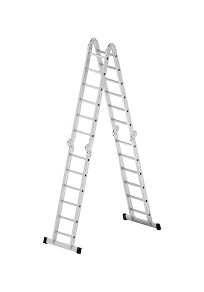Elmas Serisi - 670 Cm Çok Amaçlı Akrobat Alüminyum Merdiven 24 Basamaklı