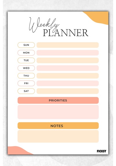 Haftalık Planlayıcı - A5 Ebat Yapılacaklar - 50 Yaprak - Weekly Planner Diğer