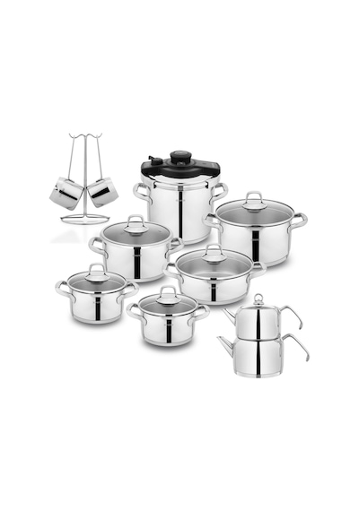 Schafer Jewel Çelik Çeyiz Seti-18 Parça-Inox