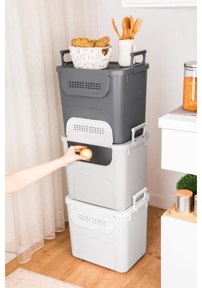 Geseus Motek Mybox 1x30 Litre Kulplu Çok Amaçlı Organizer Saklama Kutusu-mt-35 001