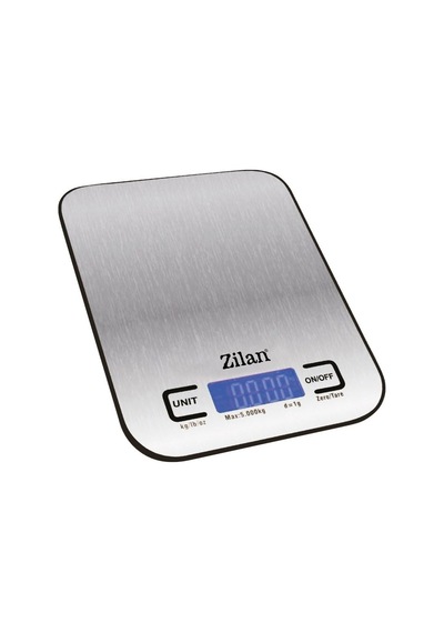Tr Zln2984 Dijital Mutfak Tartısı, 5 Kg Kapasite, Lcd Ekran, Paslanmaz Çelik Platform, Gri Genel