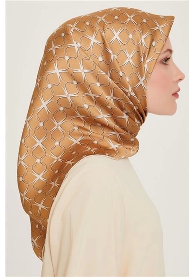 Armine Dj Saf İpek Eşarp 9207d S 05 Kahverengi
