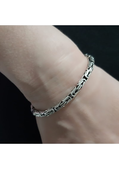 925 Ayar Gümüş Kral Bileklik 4.2  Mm