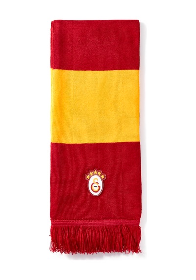 Gsstore Galatasaray 5 Yıldızlı Triko Atkı U252181 Sarı - Kırmızı