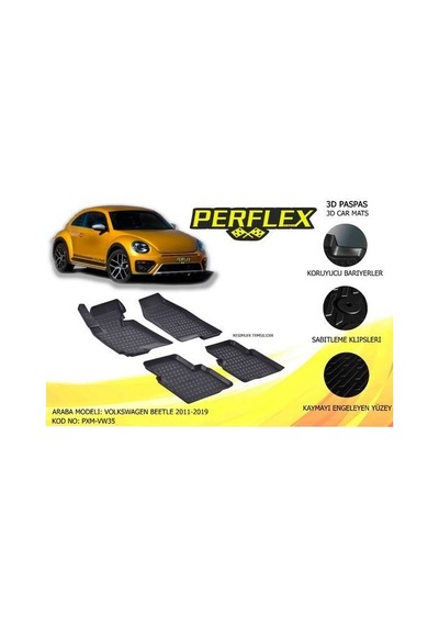 Perflex Pxm-vw35 Paspas 3d Havuzlu X-mat Beetle 2011-2018