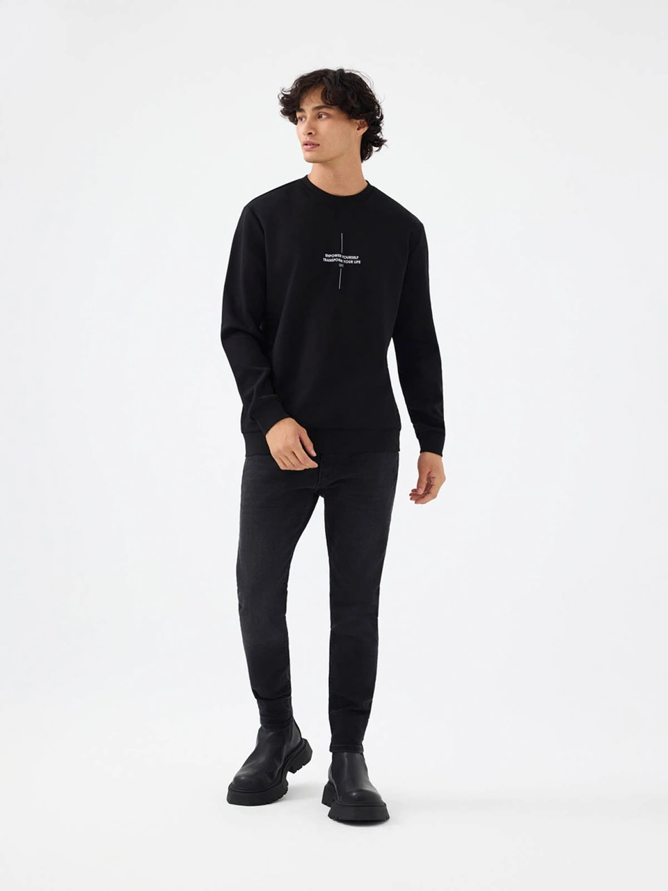 Loft Regular Fit Siyah Erkek Sweatshirt Lf2041080 Siyah