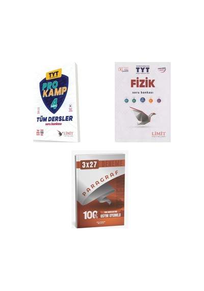 2027 2027 Limit Tyt Tüm Dersler Prokamp + Fizik Soru + Anla Kazan Paragraf Deneme 3'lü Set