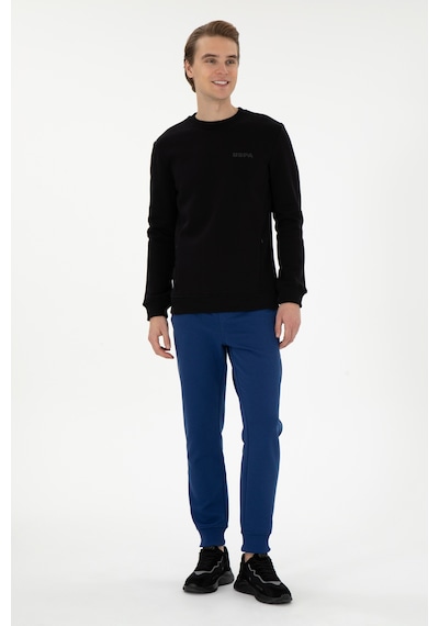 U.S. Polo Assn. Erkek Regular Fit Bisiklet Yaka Siyah Sweatshirt 50292362-VR046