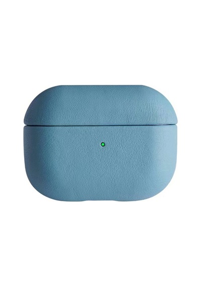 Apple Airpods Uyumlu - Pro 2 2.nesil 405 Deri Kılıf - Sierra Blue Sierra Mavi