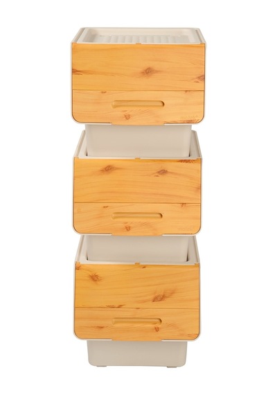 Technow Motek Bambu Kapak Çok Amaçlı Tekerlekli Banyo Düzenleyicisi 12x3 Lt Krem-bambu