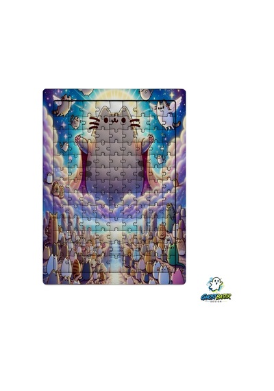 Ghostbastır Design Pusheen 99 Parça Ayaklı Puzzle Dekoratif Çocuk Yapbozu 0179