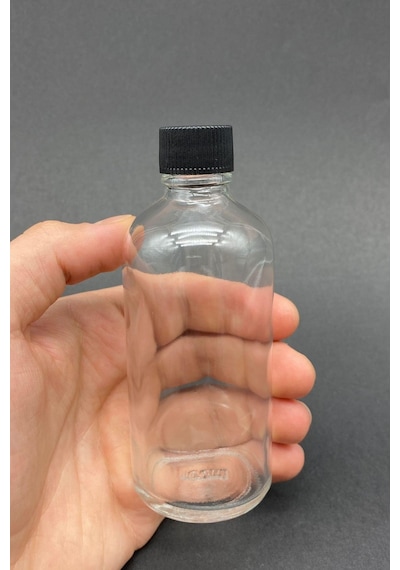 Rotanev 12 Adet Cam Shot Şişesi Sızdırmaz Siyah Plastik Kapaklı Kolonya Koku Süs Çok Amaçlı Şişe 100 ML