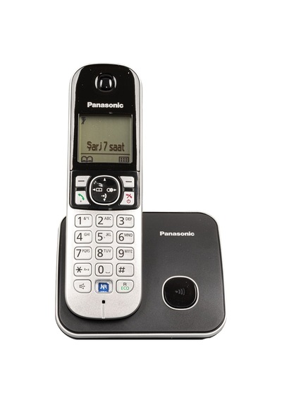 Panasonic Kx-tg6811 Dect Telsiz Telefon Siyah Arayan Numarayı Gösterir Bebek Telsizi Oda Dinleme