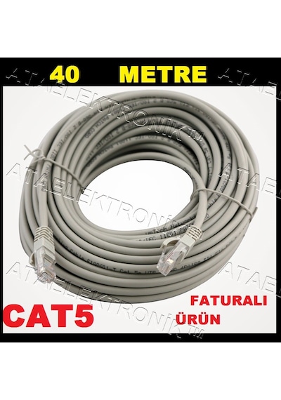 40M 40Mt 40 Metre Cat5 Ethernet Internet Kablosu Cat 5