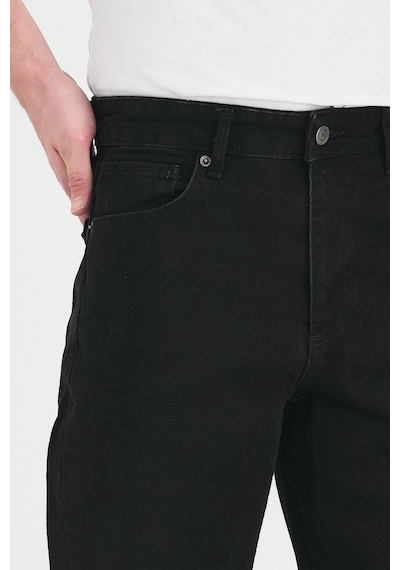 Polo State Erkek Baggy Fit Kot Pantolon Siyah Siyah