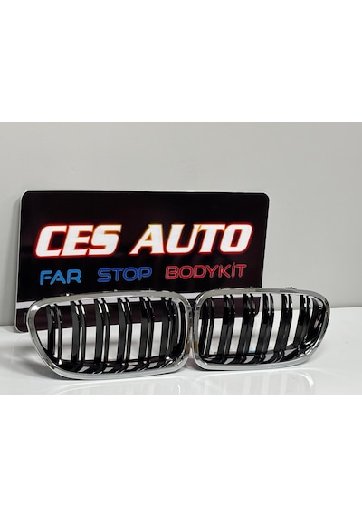 Bmw 5 Serisi F10 Uyumlu Krom Çift Çıta Panjur Böbrek Seti Sıfır 1