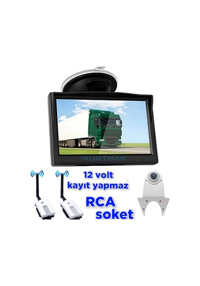 5 İnç Monitör+tepe Kamera +wifi Görüntü Aktarıcı Seti 12 Volt