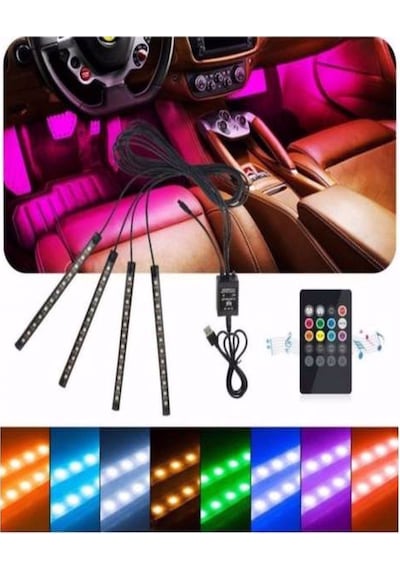 Eraks Car Accesorıes Ayak Altı Sese Duyarlı Usb Girişli 12 Led