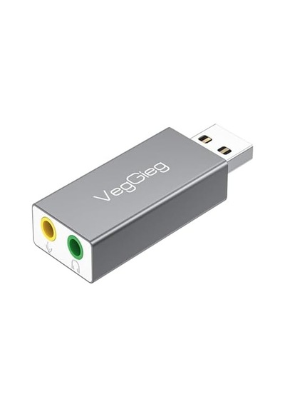 Usb Harici Ses Kartı Adaptörü 3.5mm Kulaklık Ve Mikrofon Girişli