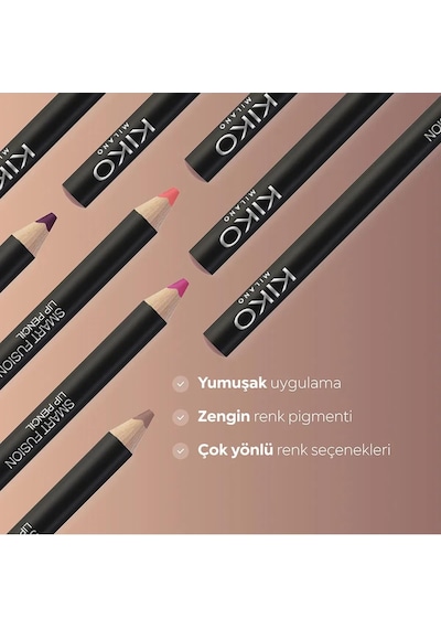 Kiko Dudak Kalemi - Smart Fusion Lip Pencil - 33 Light Rosy Brown Çok Renkli