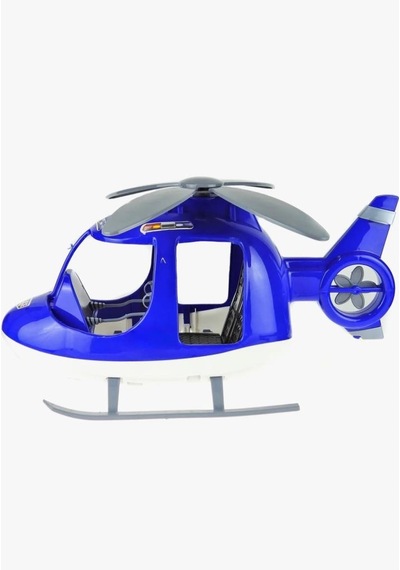 Geniş Kokpit Tasarımlı 45 Cm Polis Helikopteri Manuel Dönen Pervaneli Oyuncak Güvenlik Helikopteri