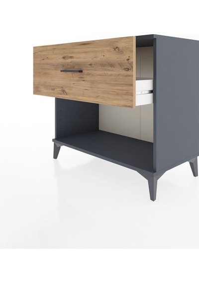 Hyperion Şifonyer Tek Çekmeceli 88x44x80 Antrasit-çam Antrasit
