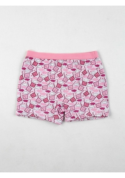 Gümüş Kız Çocuk Desenli Likralı Boxer 3072 - 6 Adet