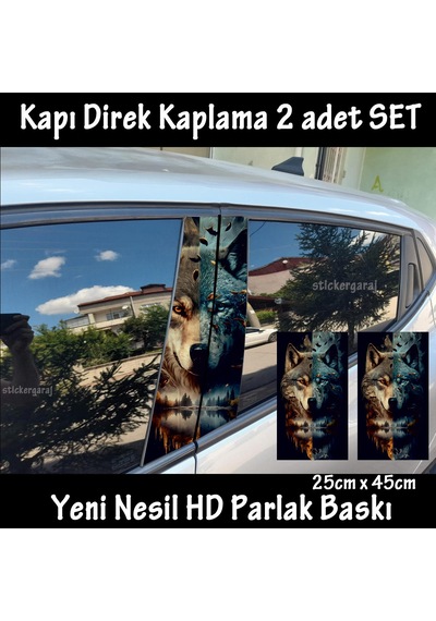 Asil Kurt Dağ Folyo - 2kapı İçin 2adet Sticker Kaplama - Tuning Modifiye