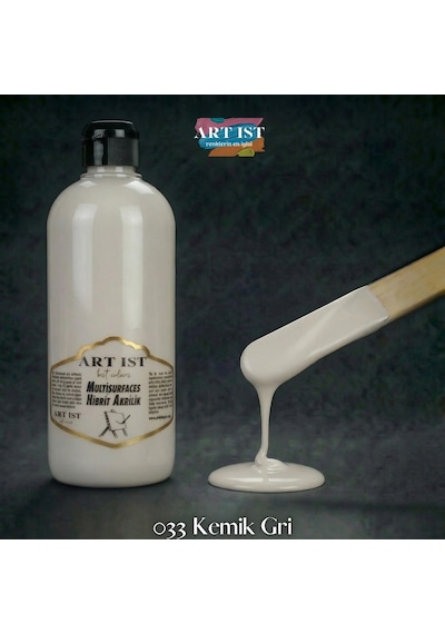 Multisurfaces Hibrit Akrilik Boyalar - 033 Kemik Gri Ahşap, Taş Tozu, Hobi, Dıy