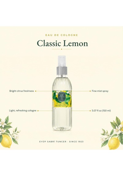 Eyüp Sabri Tuncer Klasik Limon Kolonyasi Silindir Pet Şişe Sprey 150 Ml