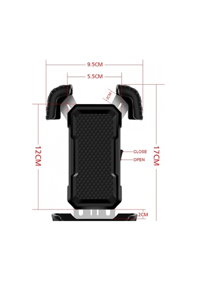 Ht-171 Bisiklet Telefon Tutucu Gidon Tipi Motosiklet Telefon Tutucu 360 Dönebilir Darbe Emici Tutacak Diğer