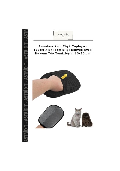 Premium Kedi Tüyü Toplayıcı Yaşam Alanı Temizliği Eldiven Evcil Hayvan Tüy Temizleyici 20x15 Cm