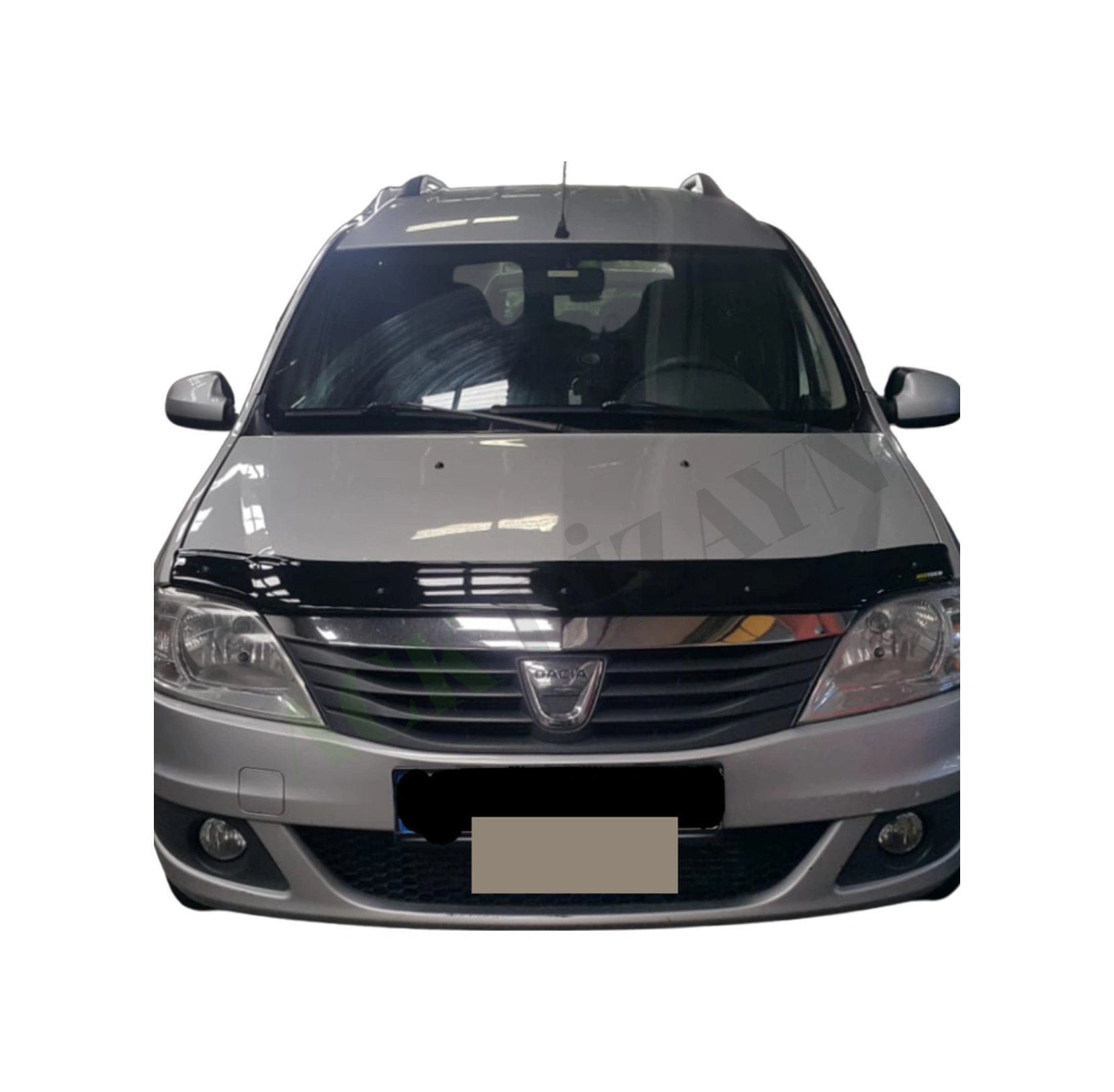 Dacia Logan 2005-2012 Araca Özel Kaput Rüzgarlığı A+ Pianoblack 4mm