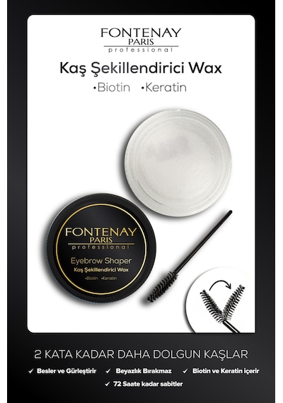 Fontenay Saç Şekillendirici Toz Wax Turuncu + Profesyonel Kaş Şekillendirici Wax
