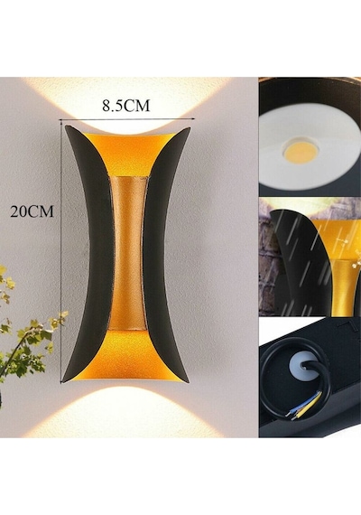 Lagos 10 Watt Abs Plastik Kasa Gün Işığı Dekoratif Led Aplik, Bahçe, Villa Dış Cephe Armatürü Diğer