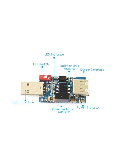 Adum3160 Usb Izolatör Modül Usb Port Koruyucu Usb2.0 2500v