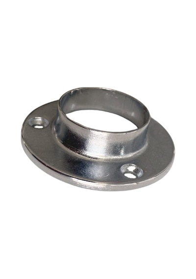 Yuvarlak Lüks Askı Borusu Flanşı Dolap Ve Mobilya Boru Flanşı Metal Boru Çapı:25mm 2 Adet Krom