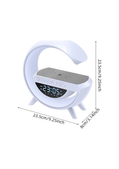 Bt-3401 Bluetooth G Hoparlör Masa Saati Alarm Wireless Şarj Müzik Çalar Kablosuz Taşınabilir Speaker